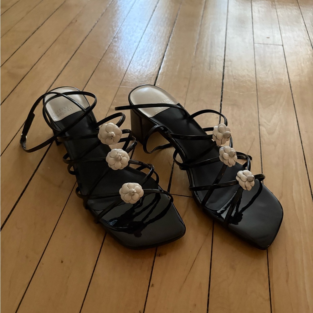 NWT Jeffrey Campbell strappy heels with floral detail